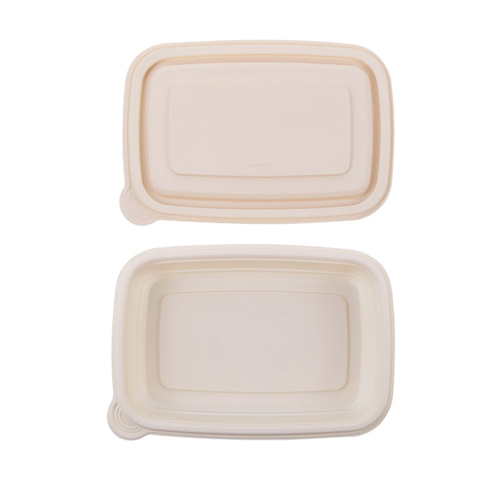 50Pcs Corn Starch Lunch Boxes Biodegradable Takeout Food Containers