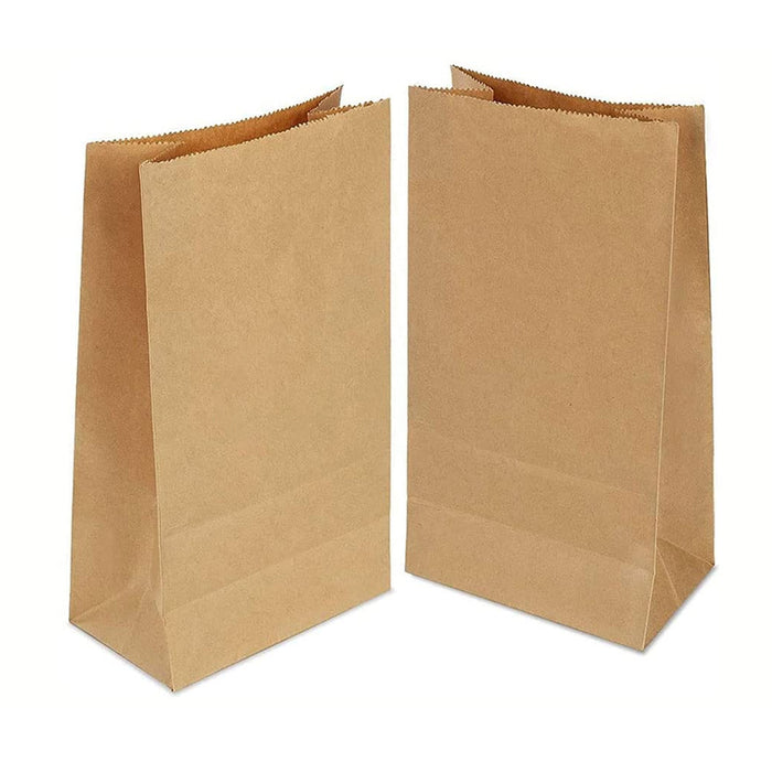 500Pcs Kraft Paper Bags Food Grade Recyclable for Bakery and Takeaway Use