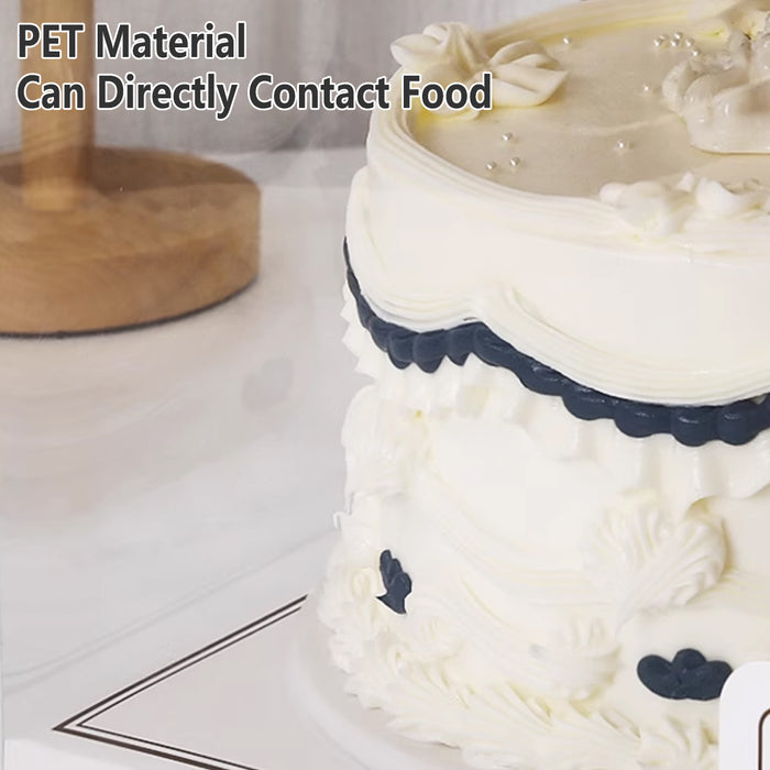 10 Pcs Clear PET Cake Box with Transparent Window Food Safe