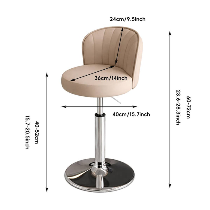 Swivel Cashier High Stool with Backrest 360 Rotation