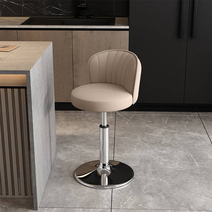 Swivel Cashier High Stool with Backrest 360 Rotation