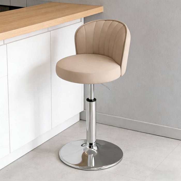 Swivel Cashier High Stool with Backrest 360 Rotation