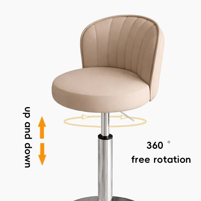Swivel Cashier High Stool with Backrest 360 Rotation