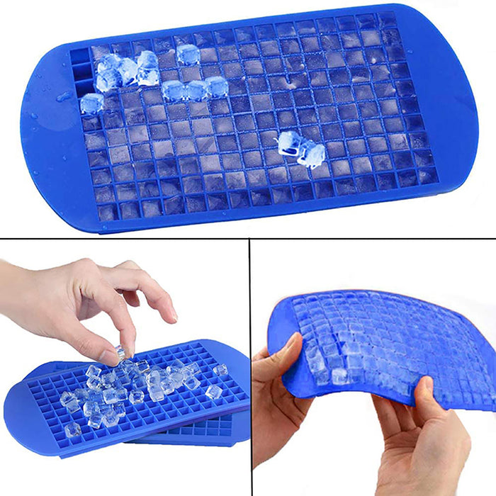 Mini Ice Cube Tray 160-Cube Food-Grade Silicone 24×12×1cm