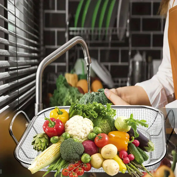 Stainless Steel Barbecue Basket Mesh Tray With Handle