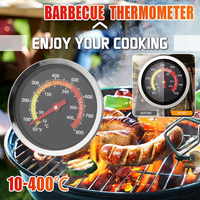 BBQ Smoker Grill Thermometer Gauge 10-400C Stainless