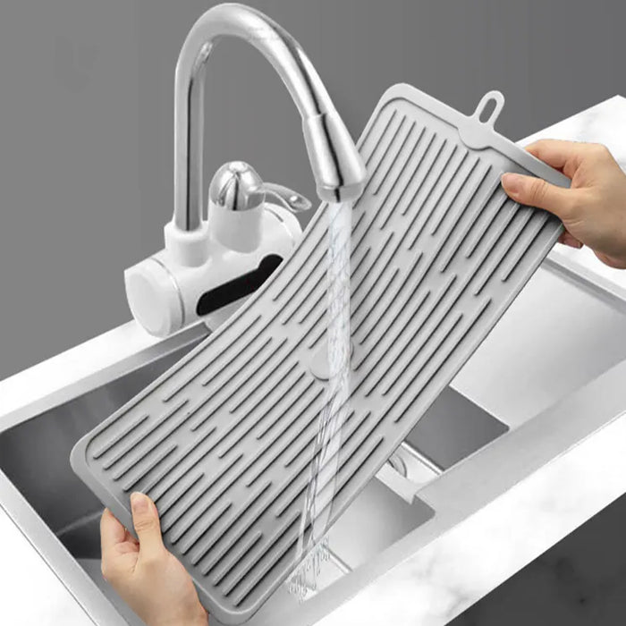 Silicone Drainage Mat Non-Slip Heat Resistant Kitchen Drying Pad 47x20cm