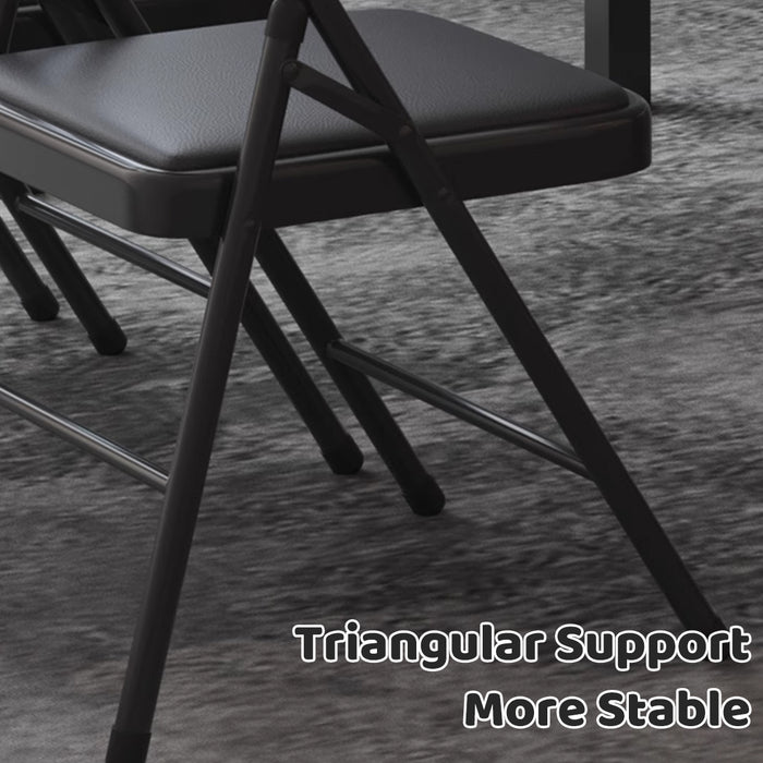 Black Folding Dining Chair, 2pcs