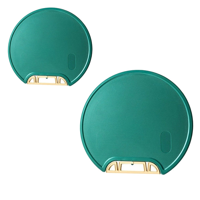 Round Plastic Chopping Board Green Anti Slip Design