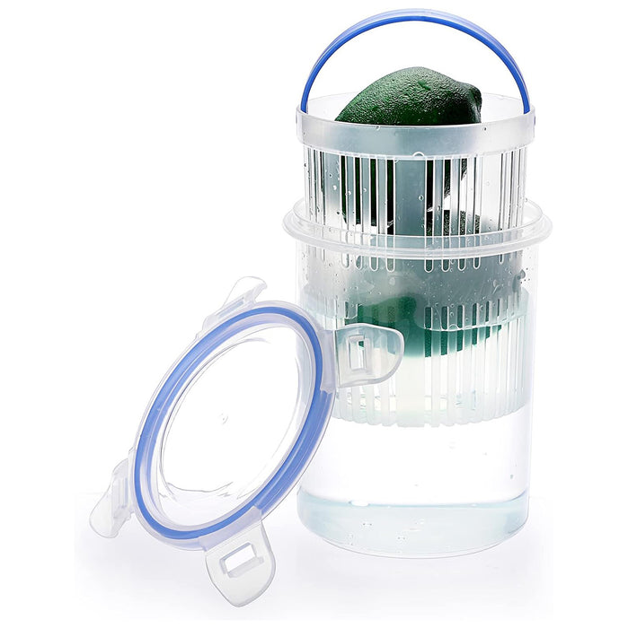 Pickle Jar with Drainage Basket and Flip-Top Airtight Lid