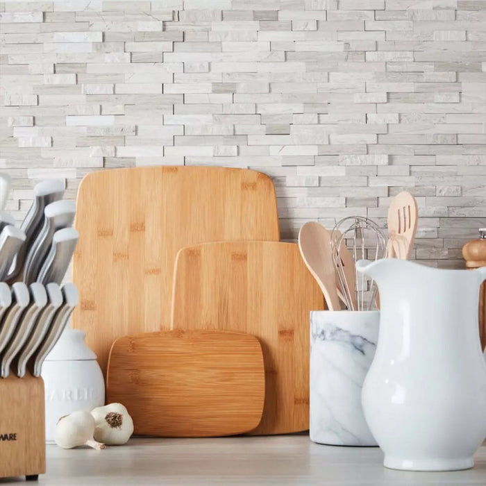 3 Pcs Bamboo Cutting Board Set Multi Size 29.9cm