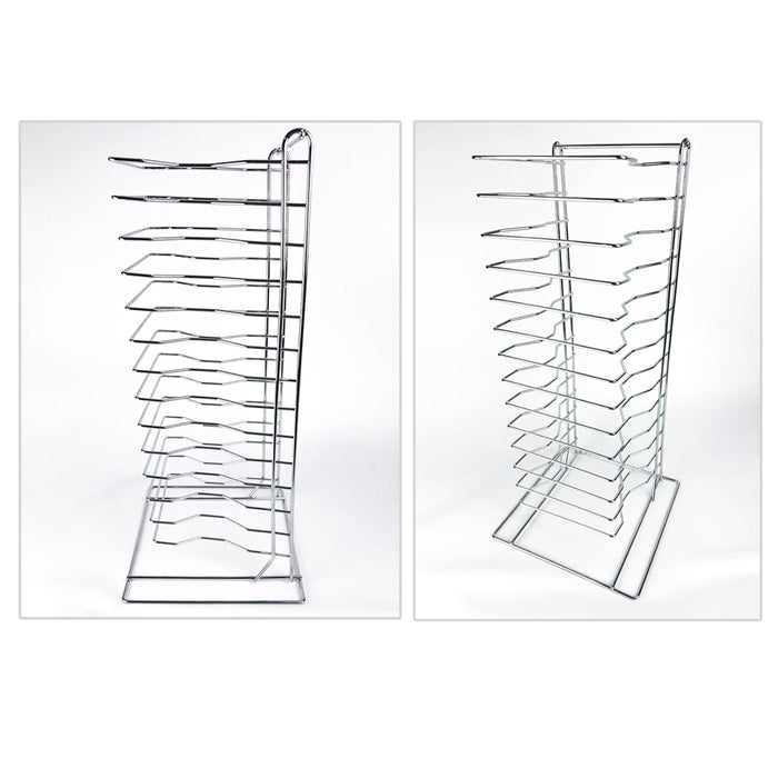 14-Tier Iron Pizza Baking Rack Oven Stand 30.5 x 30.5 x 68.5 cm