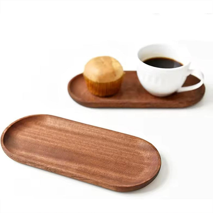 8 Pcs Wooden Serving Tray for Cake Snacks and Dim Sum 29 x 10.5 cm