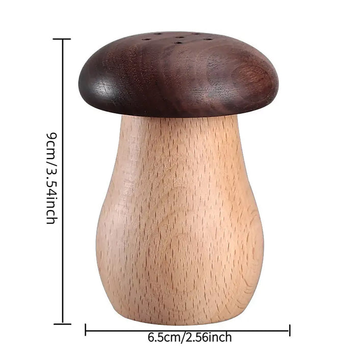 Mushroom Shaped Toothpick Holder Beech Walnut Wood