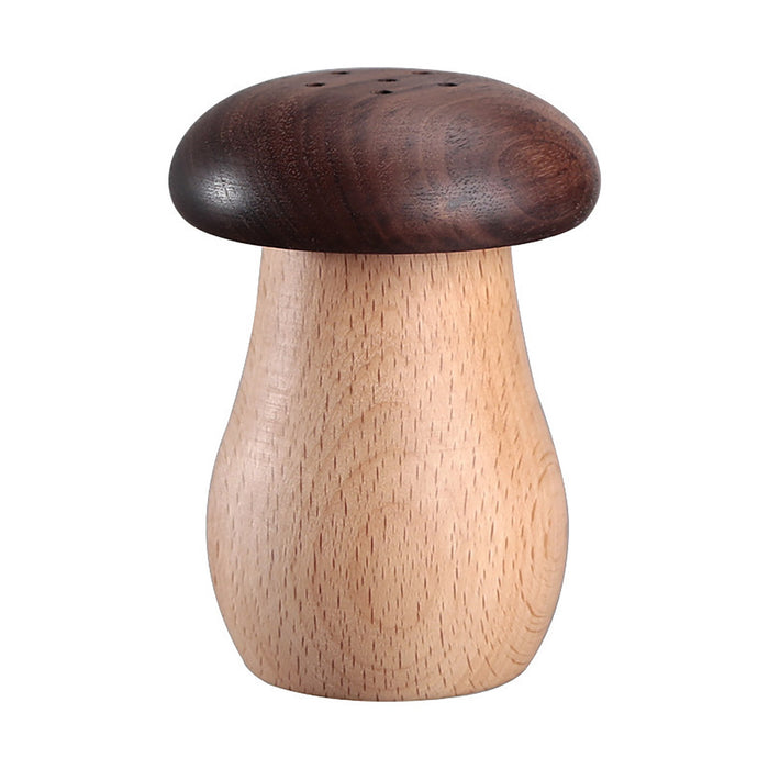 Mushroom Shaped Toothpick Holder Beech Walnut Wood