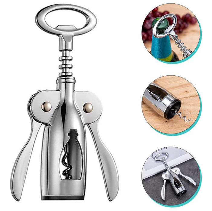 Wine Beer Bottle Opener Zinc Alloy Silver Bronze