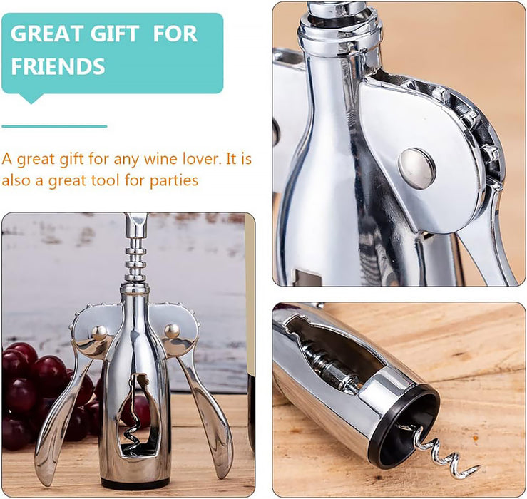 Wine Beer Bottle Opener Zinc Alloy Silver Bronze