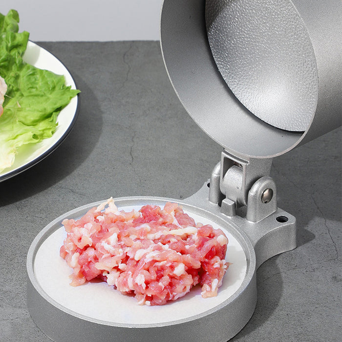 Flip Top Burger Press Meat Patty Maker Spring Plunger