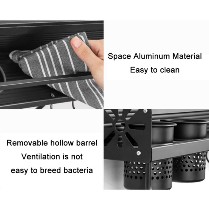 Perforation Free Kitchen Storage Rack Wall Mounted