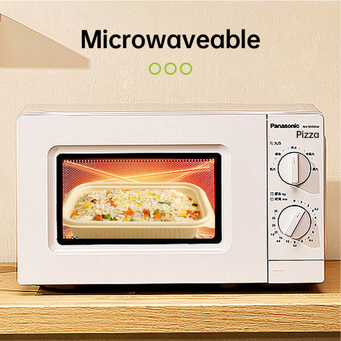 50Pcs Biodegradable Corn Starch Food Containers with Lids, 24.5x10.1x3.6cm