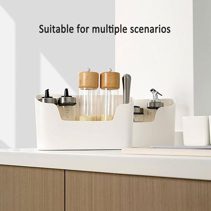 2PCS Wall Mounted Storage Rack Set Self Adhesive White