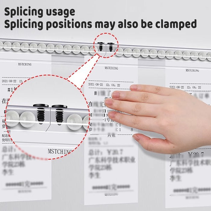 40cm Transparent PVC Ticket Rack with Self-Adhesive Backing