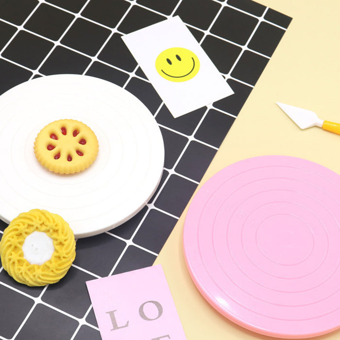 Mini Cake Turntable 14cm with Silicone Base and Scale Markings