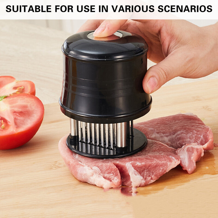 56 Pin Meat Tenderizer with Lock Mechanism Black