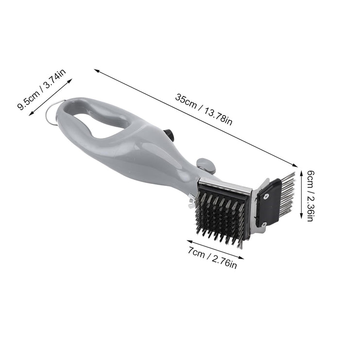 Stainless Steel BBQ Grill Cleaning Brush with Ergonomic Handle 35 x 6 x 9.5 cm
