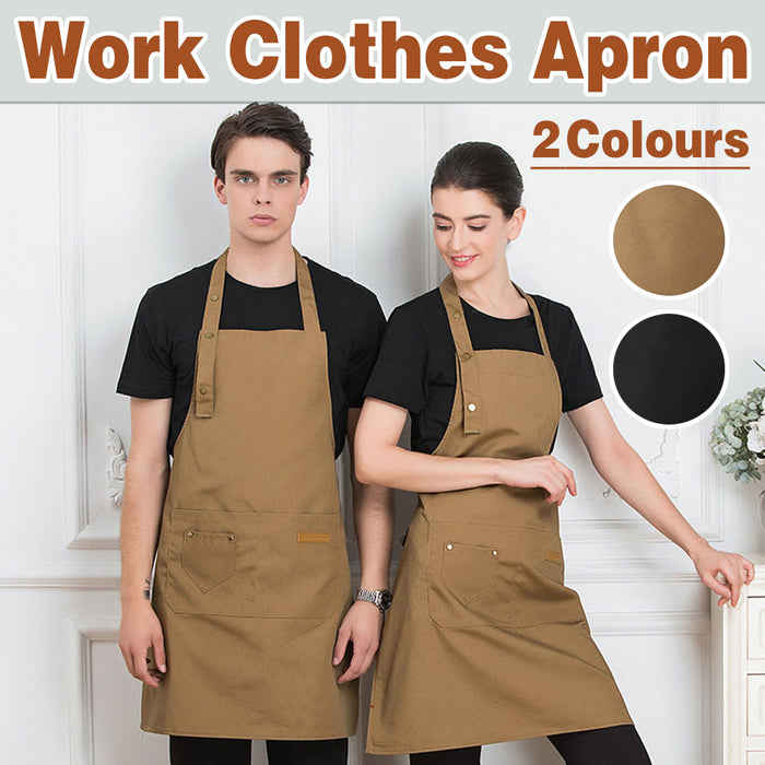 Work Apron with Adjustable Neck Waist Belt