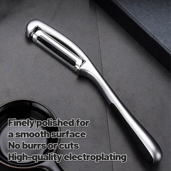 2 Pcs Stainless Steel Peeler Set with Serrated Blades