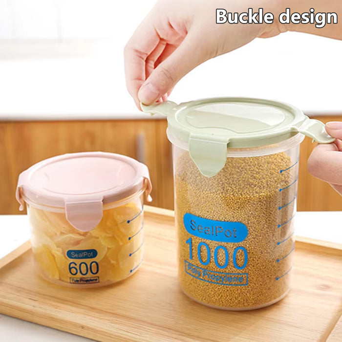 9 Pcs Airtight Food Storage Jars with Snap-Seal Lids