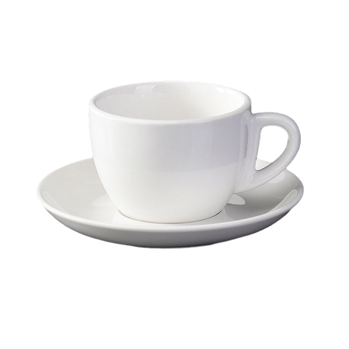6PCS Apricot Ceramic Coffee Cup and Saucer Set for Tea and Coffee
