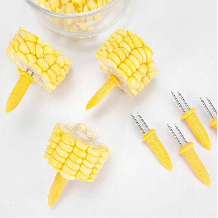 10pcs Corn Cob Holders Skewers Barbecue Fork BBQ Kitchen Accessories