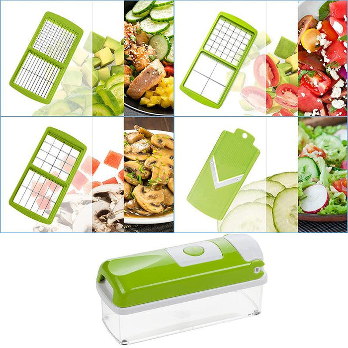 12Pcs Vegetable Slicer 420 Stainless Steel Blades ABS AS PP