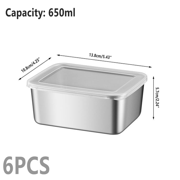 Stainless Steel Food Container Box Set of 6