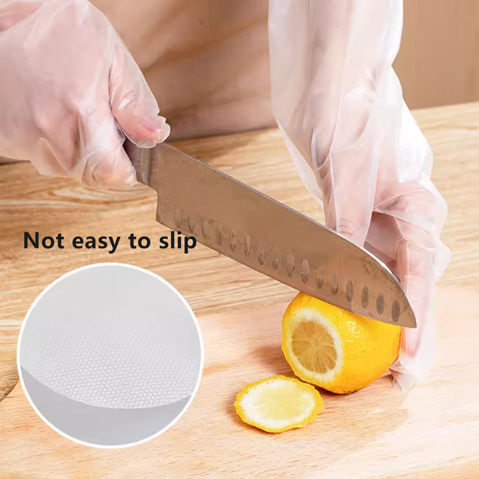 50 Pcs Waterproof Extended Arm Household Cleaning Gloves 60cm