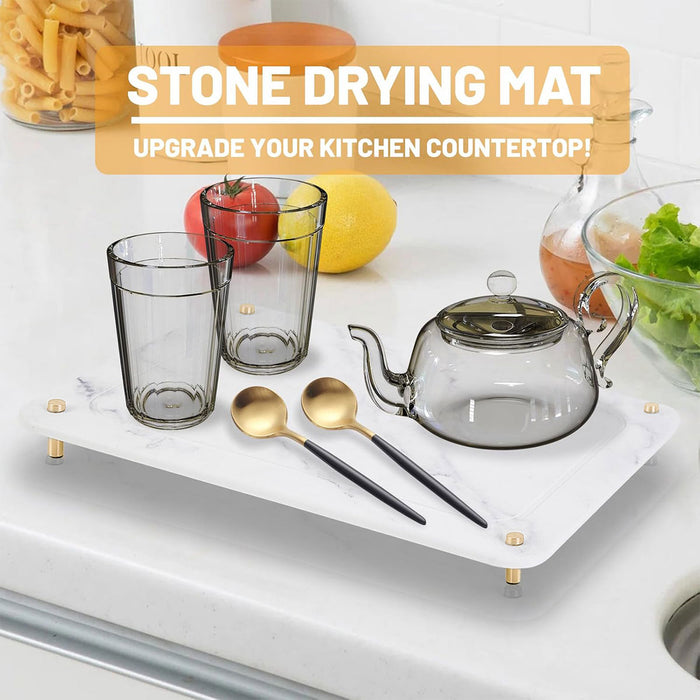 Diatom Mud Water-Draining Pad for Kitchen Faucet and Washbasin 30x40cm