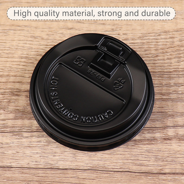 50 Pcs Disposable Coffee Cup Lids Flip-Top 9cm Food Grade