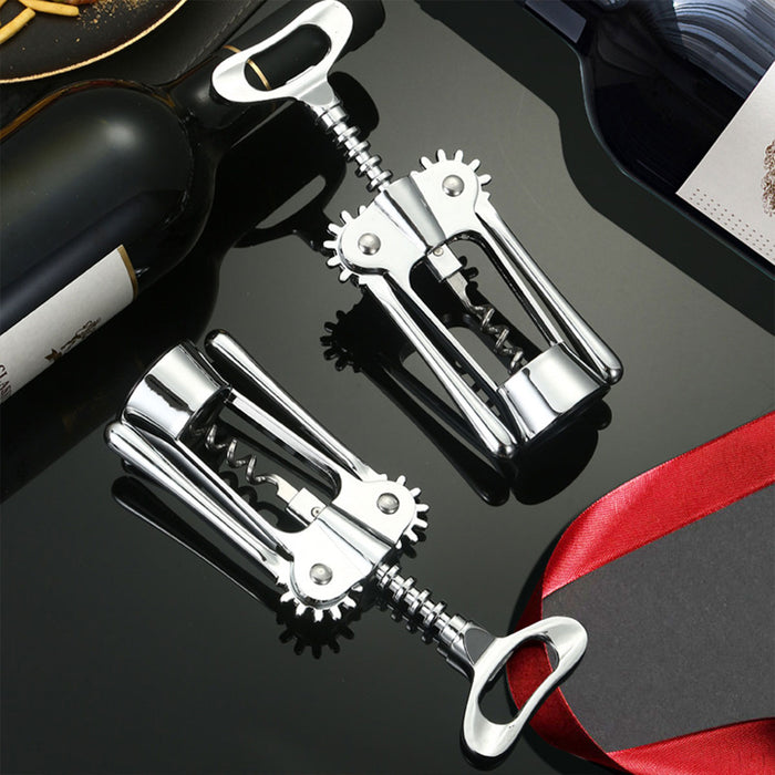 3 Pcs Stainless Steel Wine Corkscrew Bottle Opener Set