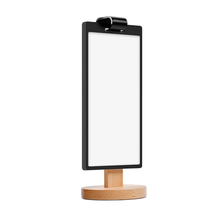 Wooden Tabletop Menu Holder Stand 20 x 10 cm with PVC Panel