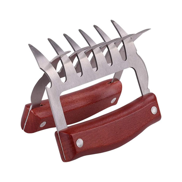2 Pcs Meat Divider Claws with Wooden Handles 10.5cm
