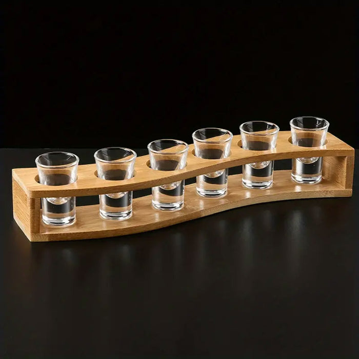 Bamboo Wine Glass Holder Rack 6 or 12-Hole Counter/Bar Organiser