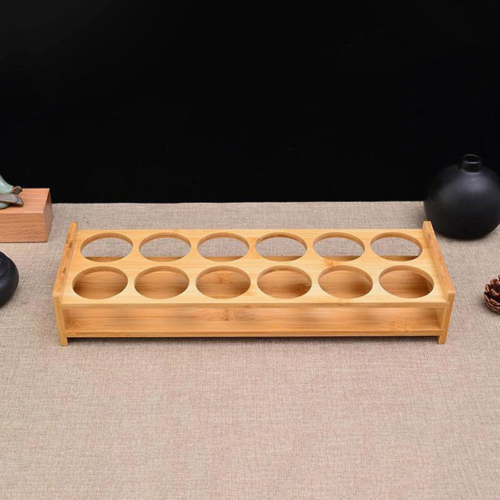 Bamboo Wine Glass Holder Rack 6 or 12-Hole Counter/Bar Organiser