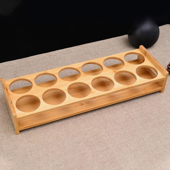 Bamboo Wine Glass Holder Rack 6 or 12-Hole Counter/Bar Organiser