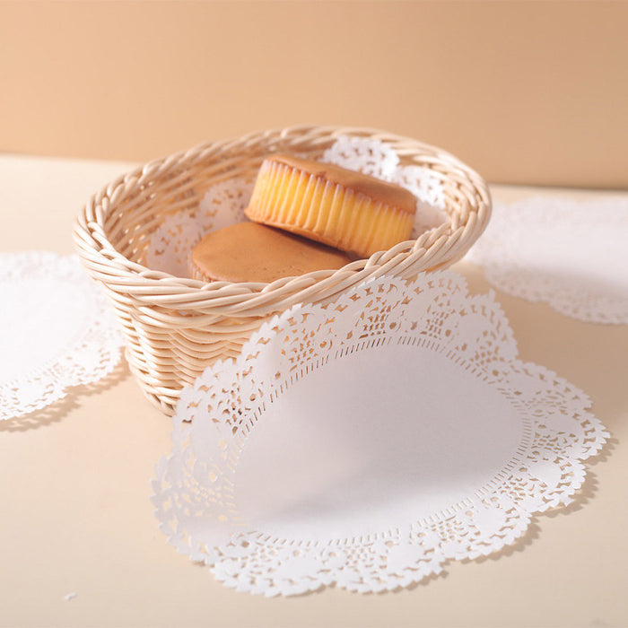 250PCS Baking Parchment Paper Flower Design Oil Absorbing Cake Liners for Baking