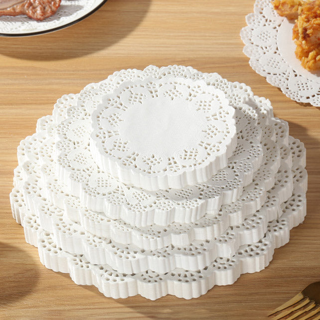 250PCS Baking Parchment Paper Flower Design Oil Absorbing Cake Liners for Baking