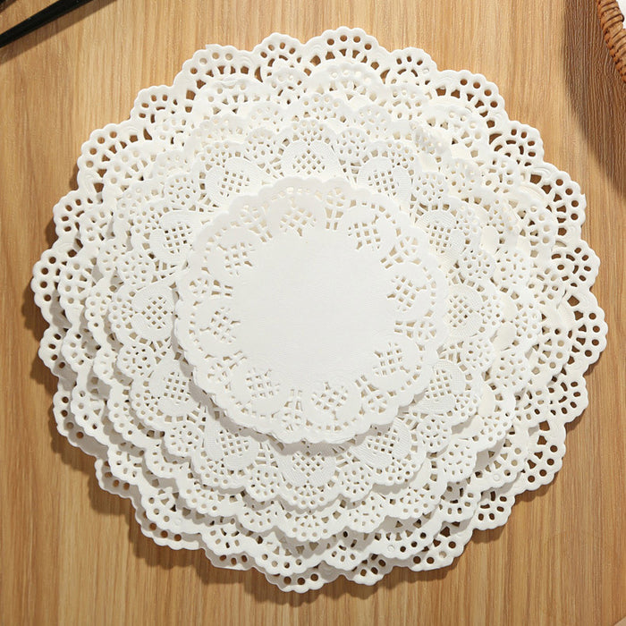 250PCS Baking Parchment Paper Flower Design Oil Absorbing Cake Liners for Baking
