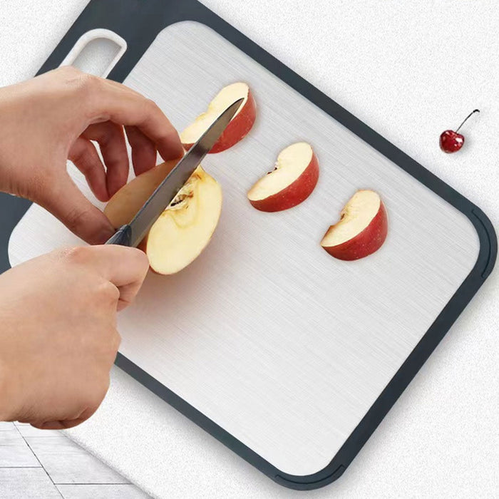 304 Stainless Steel Double Sided Cutting Board Wheat Straw