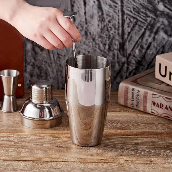3 Pcs Stainless Steel Cocktail Shaker Set 750ML with Jigger